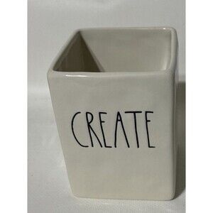 RAE DUNN "CREATE" Artisan Collection By Magenta Pen Or Pencil Cup For Desk #192